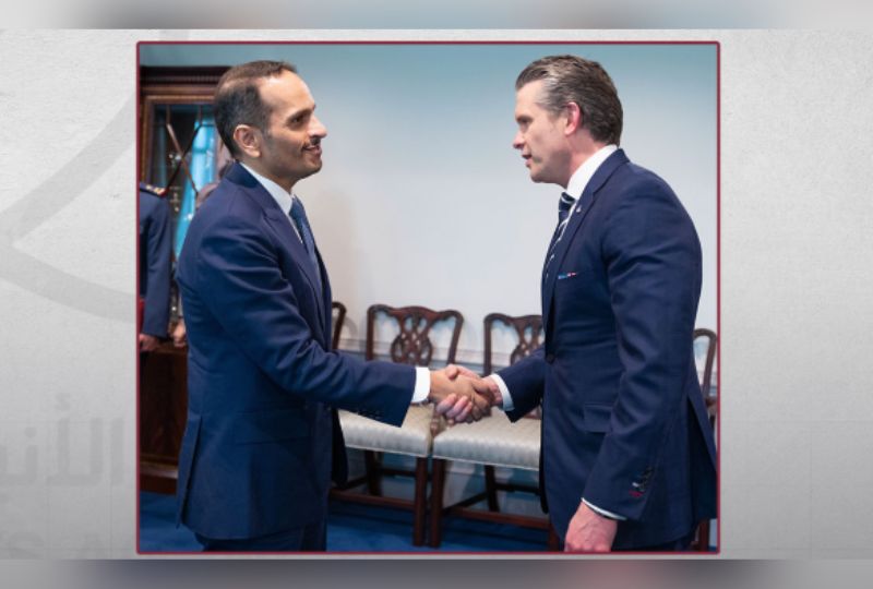 Qatari Prime Minister and Minister of Foreign Affairs meets US War Secretary